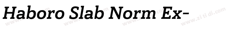 Haboro Slab Norm Ex字体转换